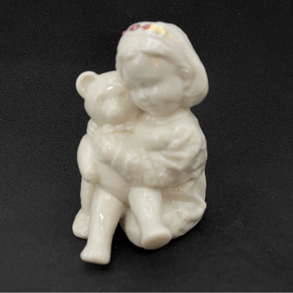 Lenox Ceramic Figurine of Girl with Teddy Bear Vintage 1994